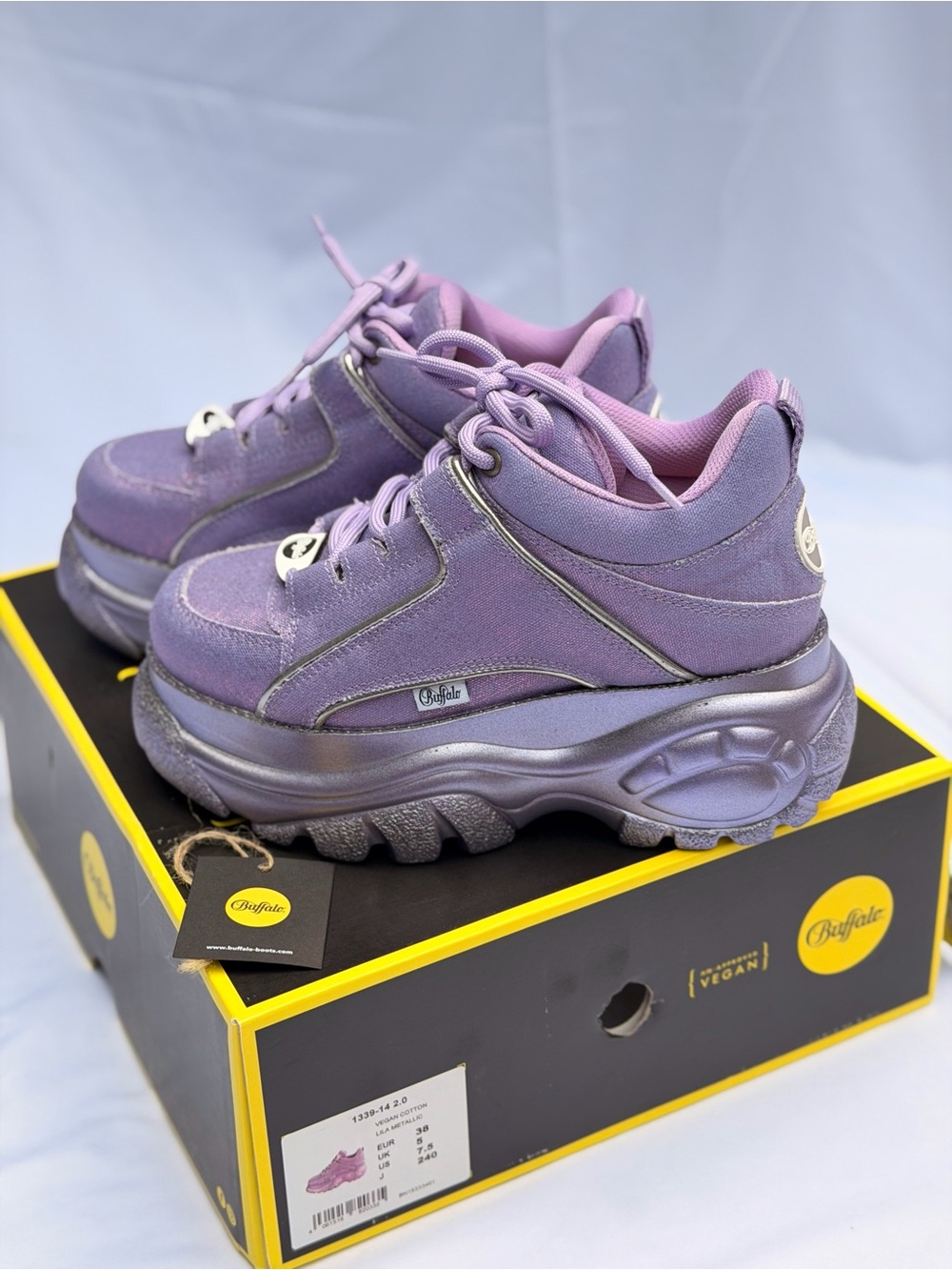 Buffalo David Bitton Lavender Platform Sneakers